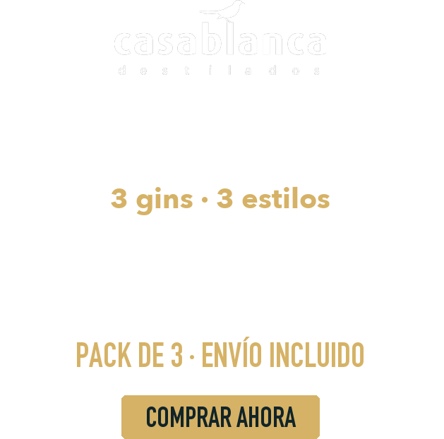 Cyber Casablanca: pack de 3 gins (London Dry, Lavanda y Coffee Gin) a $44.990 con envío incluido